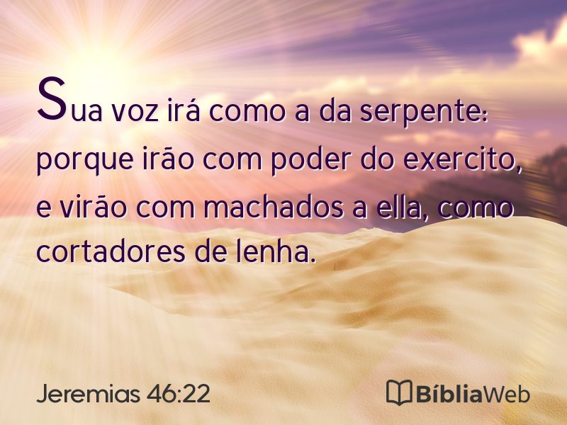 Jeremias 46:22 em imagem para compartilhar