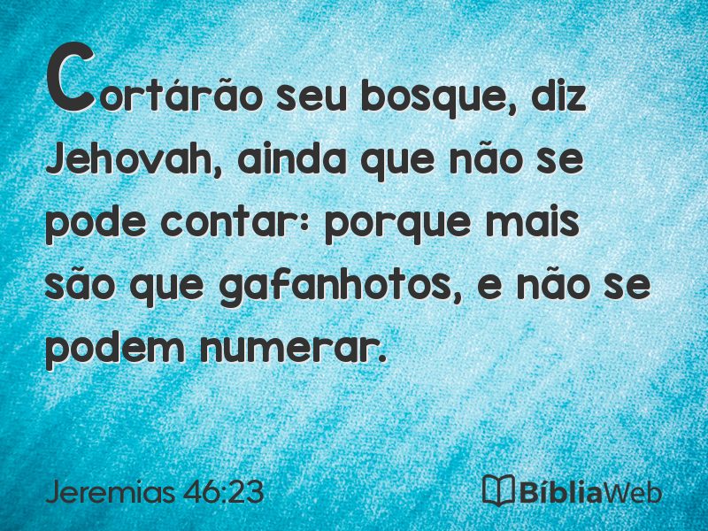 Jeremias 46:23 em imagem para compartilhar