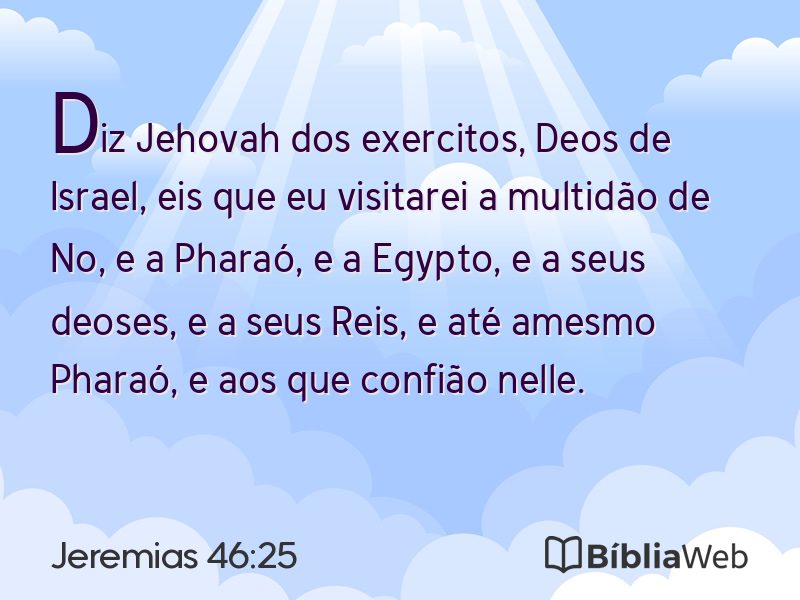 Jeremias 46:25 em imagem para compartilhar