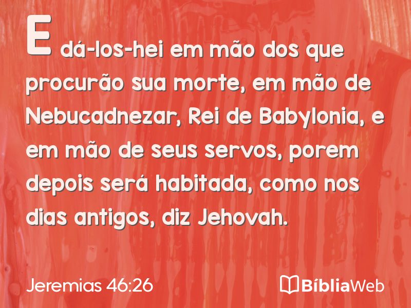 Jeremias 46:26 em imagem para compartilhar