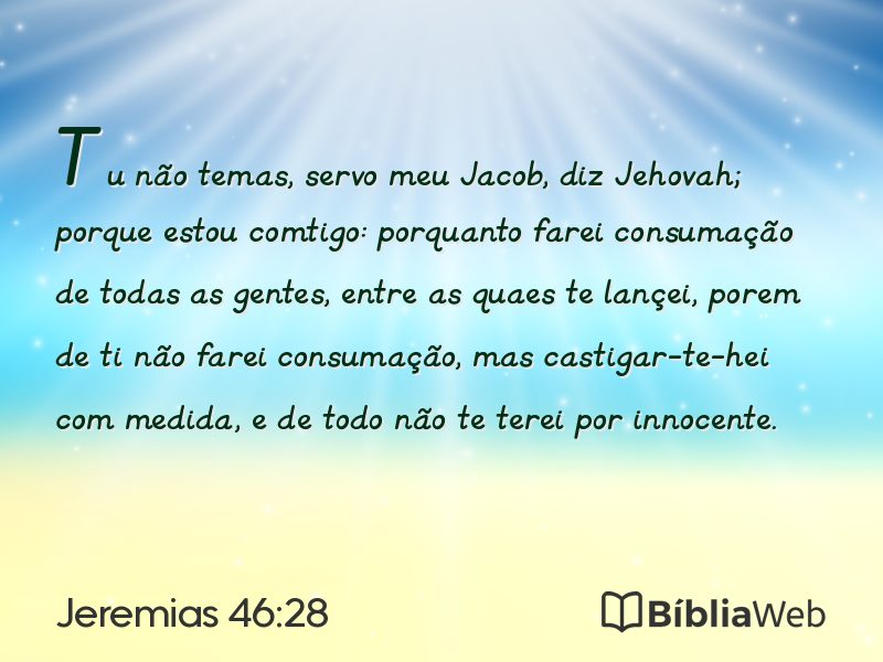 Jeremias 46:28 em imagem para compartilhar