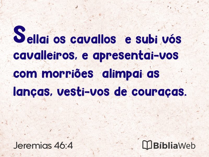 Jeremias 46:4 em imagem para compartilhar