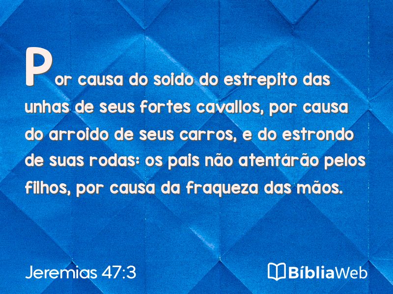 Jeremias 47:3 em imagem para compartilhar