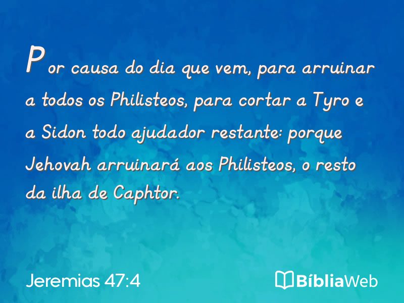 Jeremias 47:4 em imagem para compartilhar