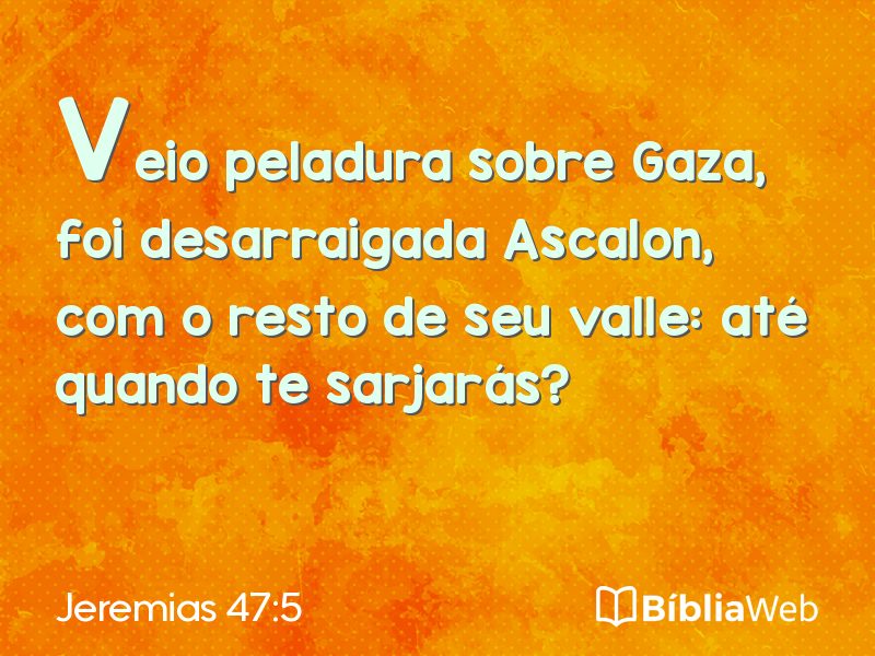 Jeremias 47:5 em imagem para compartilhar