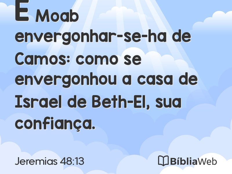 Jeremias 48:13 em imagem para compartilhar