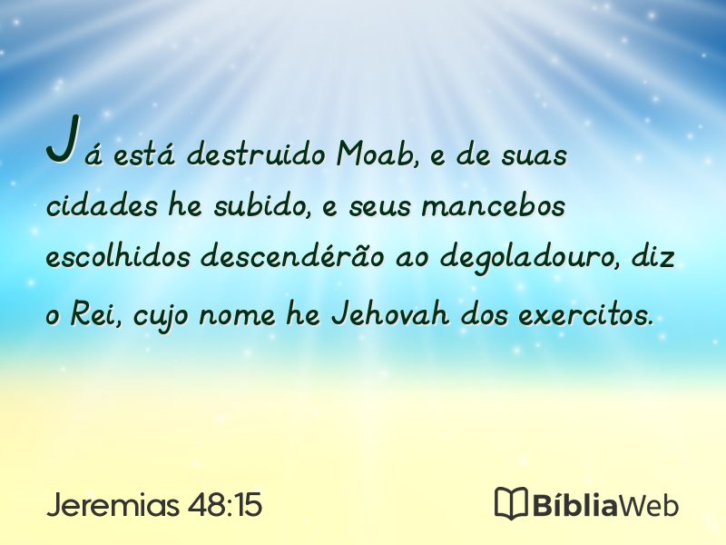 Jeremias 48:15 em imagem para compartilhar
