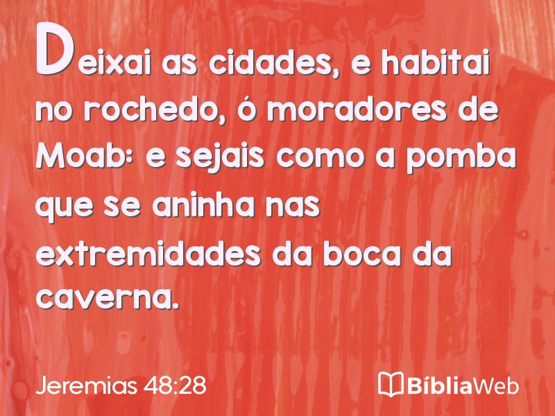 Jeremias 48:28 em imagem para compartilhar