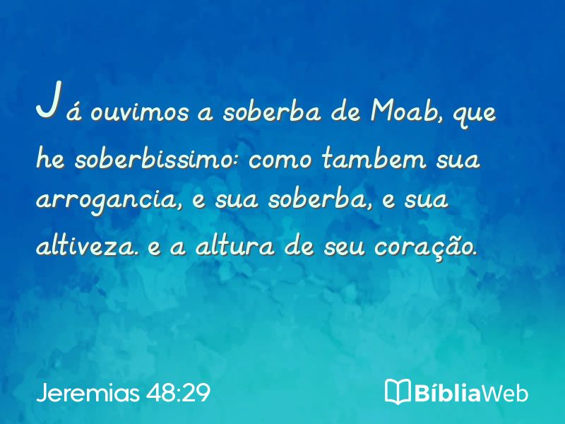 Jeremias 48:29 em imagem para compartilhar