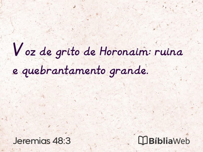 Jeremias 48:3 em imagem para compartilhar