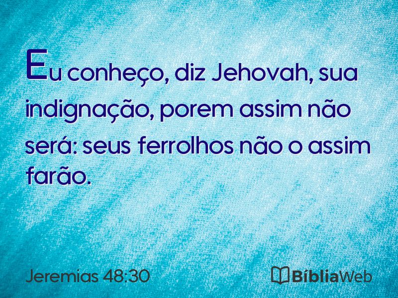 Jeremias 48:30 em imagem para compartilhar