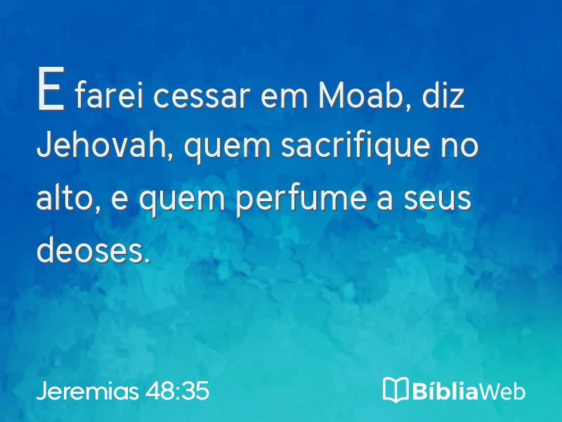 Jeremias 48:35 em imagem para compartilhar