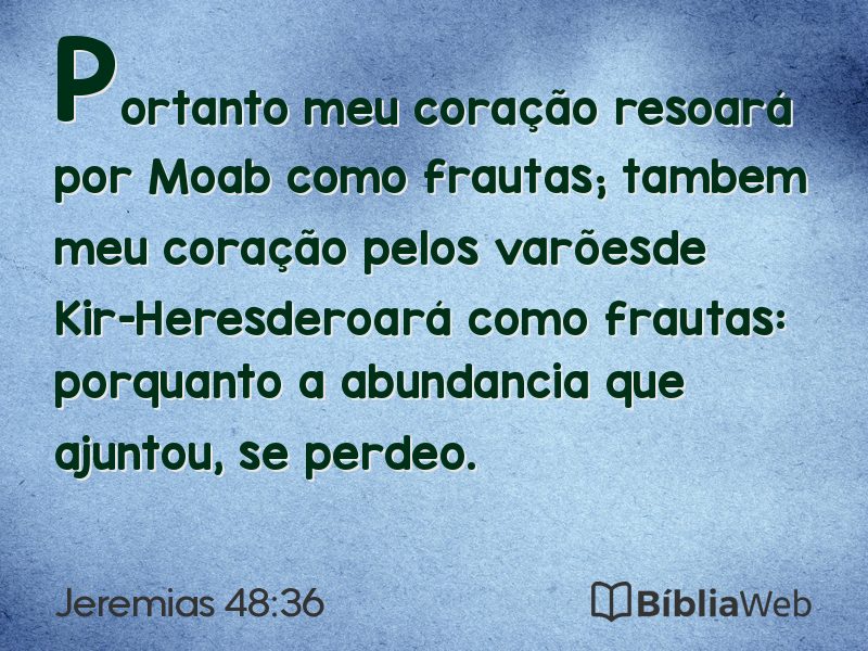 Jeremias 48:36 em imagem para compartilhar
