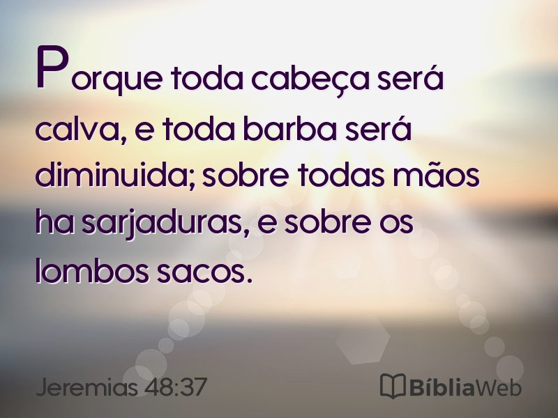 Jeremias 48:37 em imagem para compartilhar