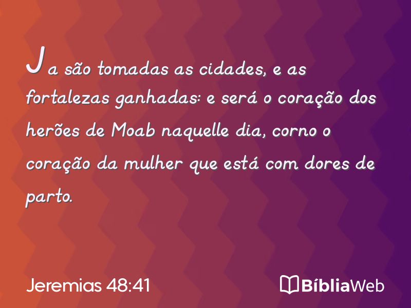 Jeremias 48:41 em imagem para compartilhar