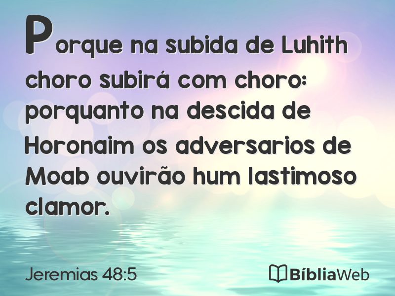 Jeremias 48:5 em imagem para compartilhar