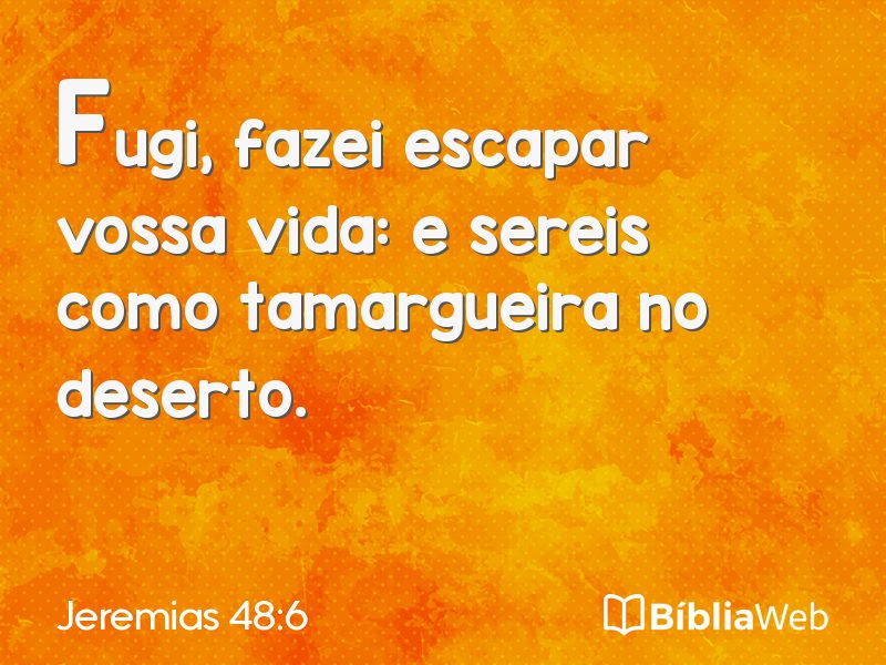 Jeremias 48:6 em imagem para compartilhar