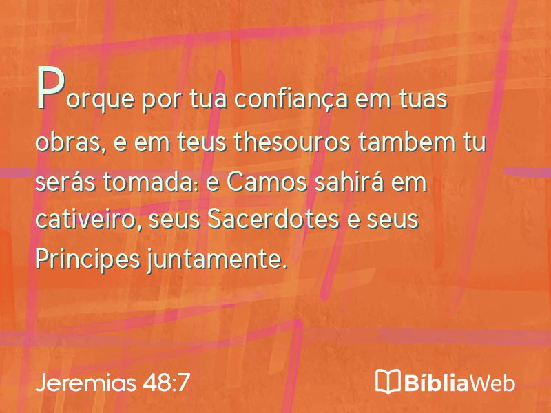 Jeremias 48:7 em imagem para compartilhar
