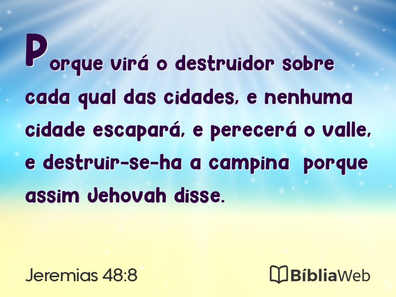 Jeremias 48:8 em imagem para compartilhar