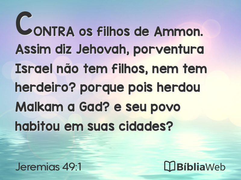 Jeremias 49:1 em imagem para compartilhar