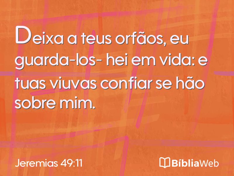 Jeremias 49:11 em imagem para compartilhar
