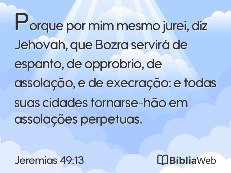 Jeremias 49:13 em imagem para compartilhar