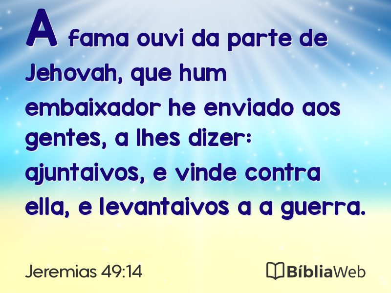 Jeremias 49:14 em imagem para compartilhar