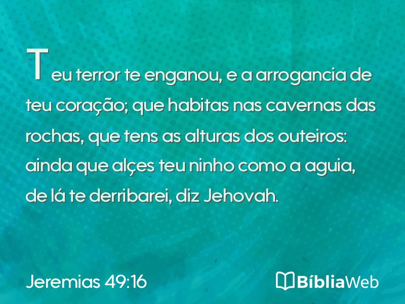 Jeremias 49:16 em imagem para compartilhar