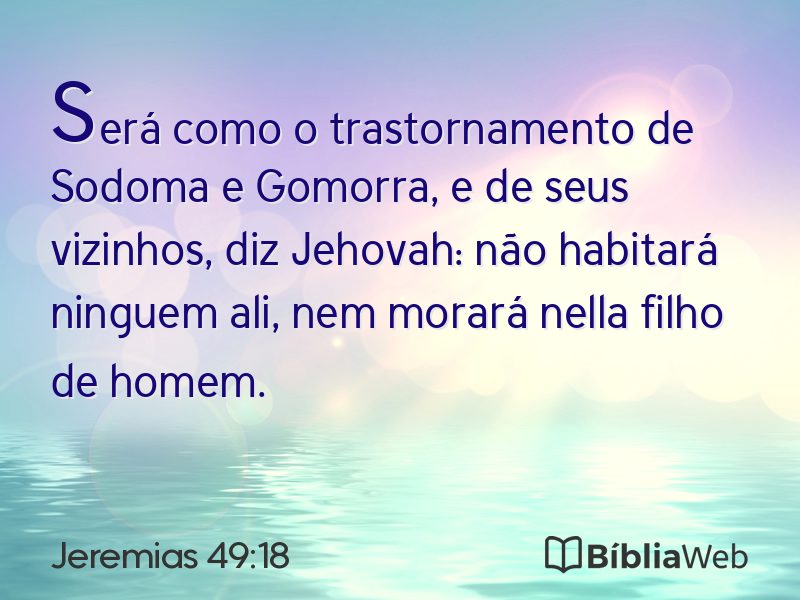 Jeremias 49:18 em imagem para compartilhar