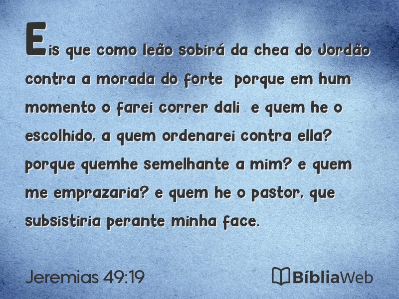 Jeremias 49:19 em imagem para compartilhar