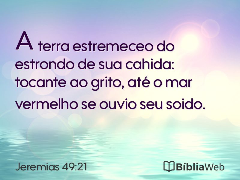 Jeremias 49:21 em imagem para compartilhar