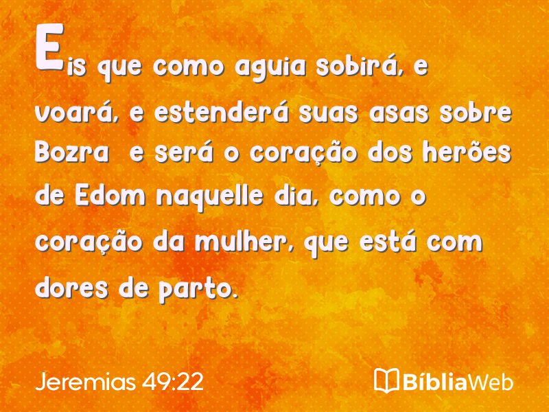 Jeremias 49:22 em imagem para compartilhar