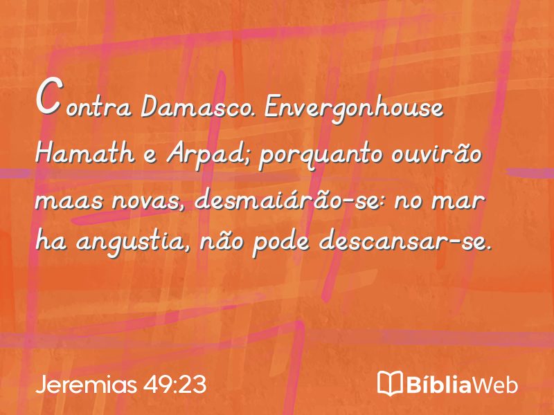 Jeremias 49:23 em imagem para compartilhar