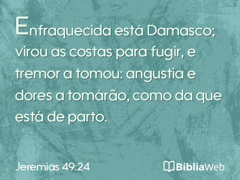 Jeremias 49:24 em imagem para compartilhar