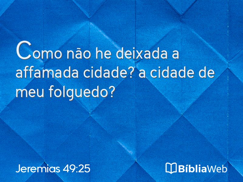 Jeremias 49:25 em imagem para compartilhar
