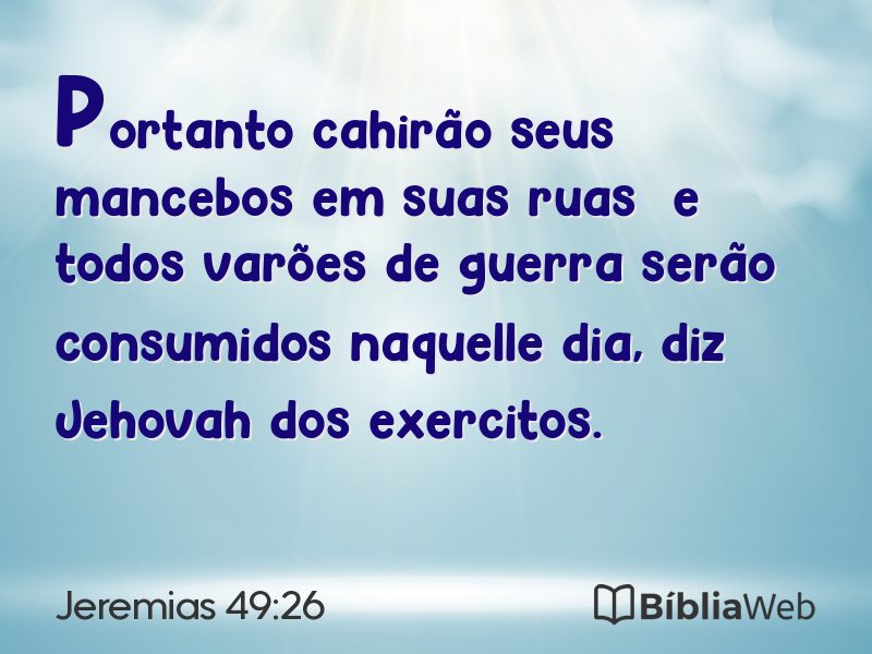 Jeremias 49:26 em imagem para compartilhar