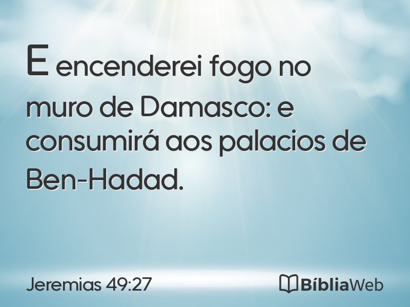 Jeremias 49:27 em imagem para compartilhar