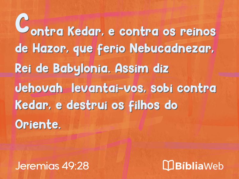 Jeremias 49:28 em imagem para compartilhar