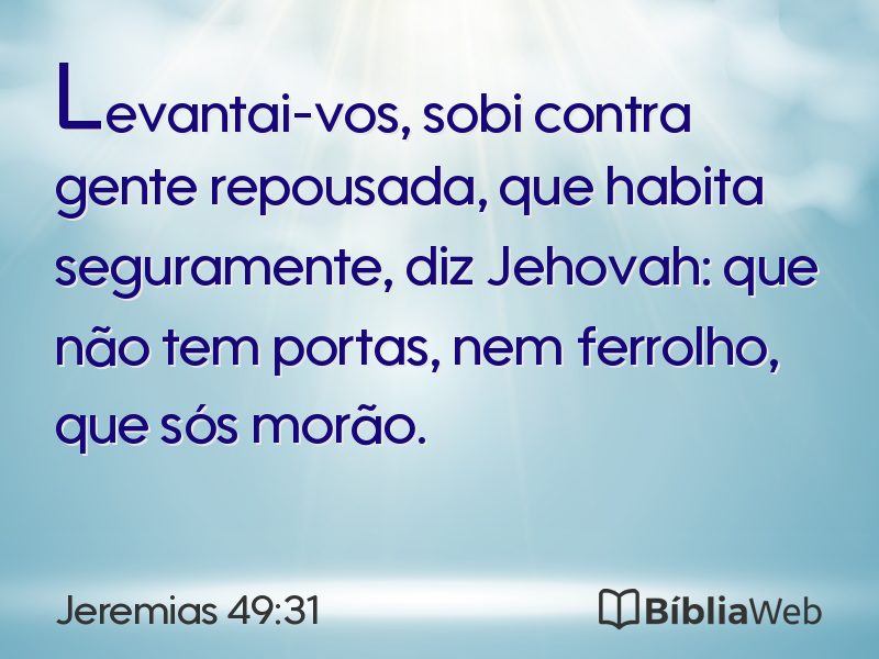Jeremias 49:31 em imagem para compartilhar