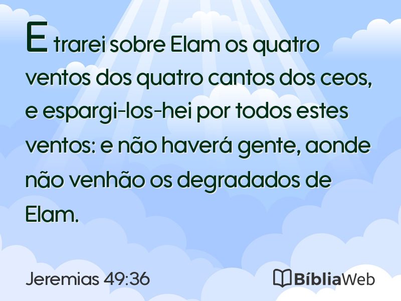 Jeremias 49:36 em imagem para compartilhar