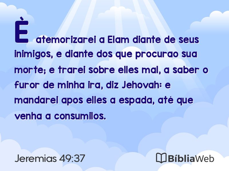 Jeremias 49:37 em imagem para compartilhar