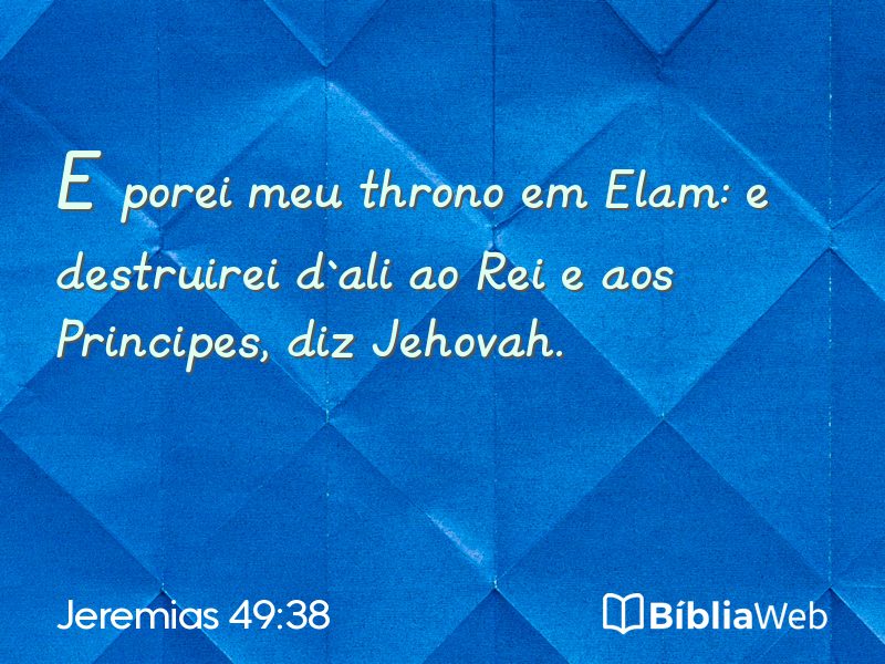 Jeremias 49:38 em imagem para compartilhar