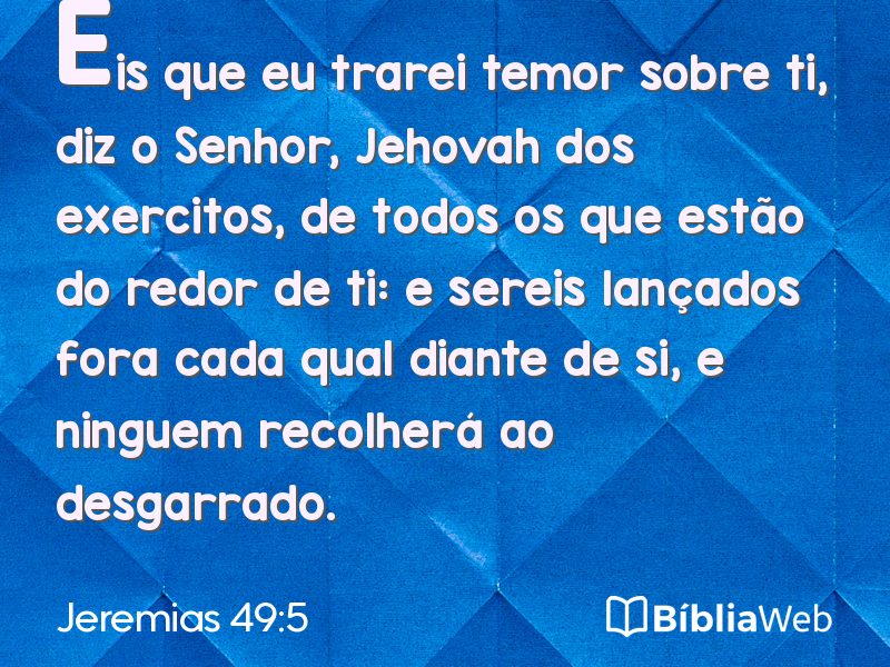 Jeremias 49:5 em imagem para compartilhar