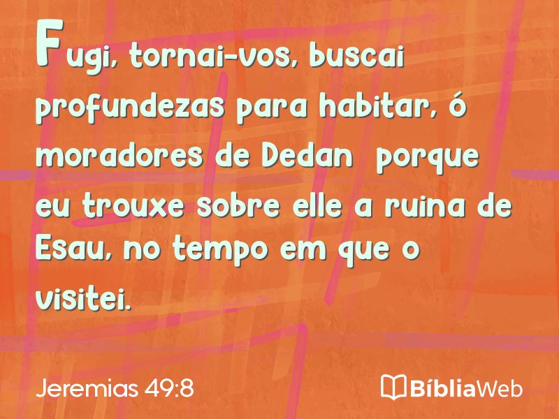 Jeremias 49:8 em imagem para compartilhar