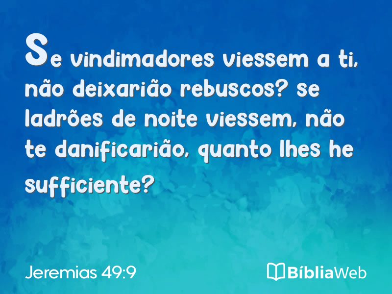 Jeremias 49:9 em imagem para compartilhar