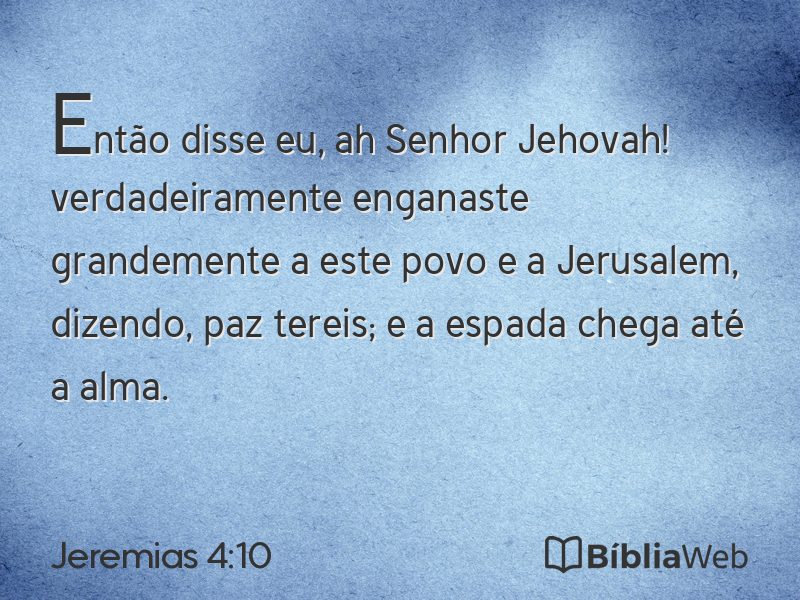 Jeremias 4:10 em imagem para compartilhar