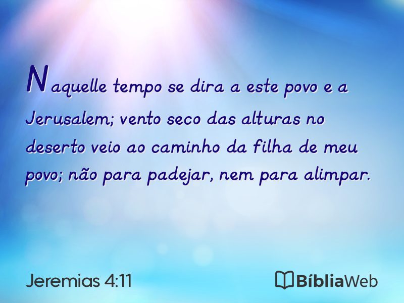 Jeremias 4:11 em imagem para compartilhar
