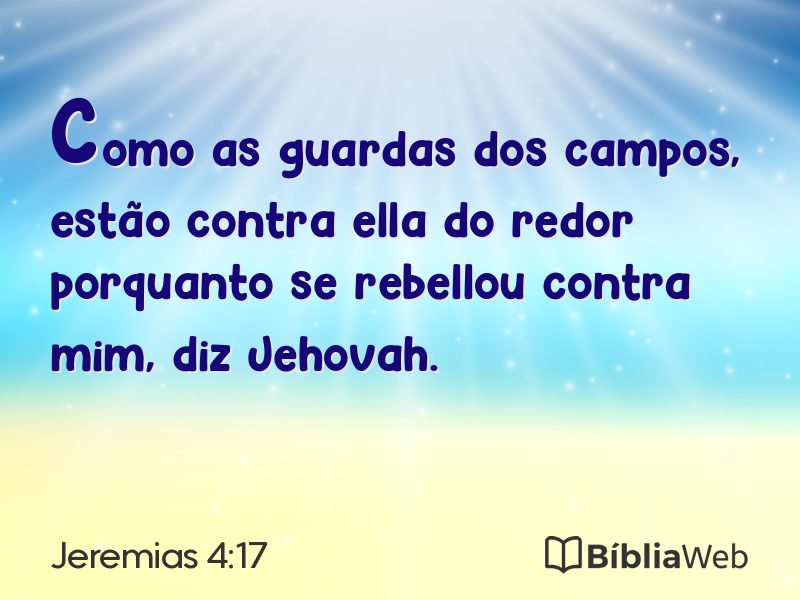 Jeremias 4:17 em imagem para compartilhar