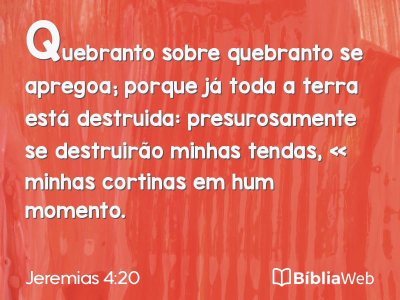 Jeremias 4:20 em imagem para compartilhar