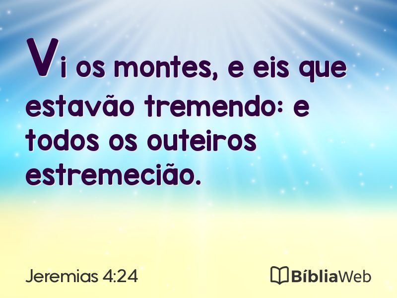 Jeremias 4:24 em imagem para compartilhar